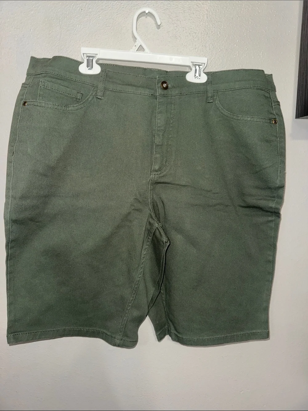 Women’s Casual Green Stretch Shorts